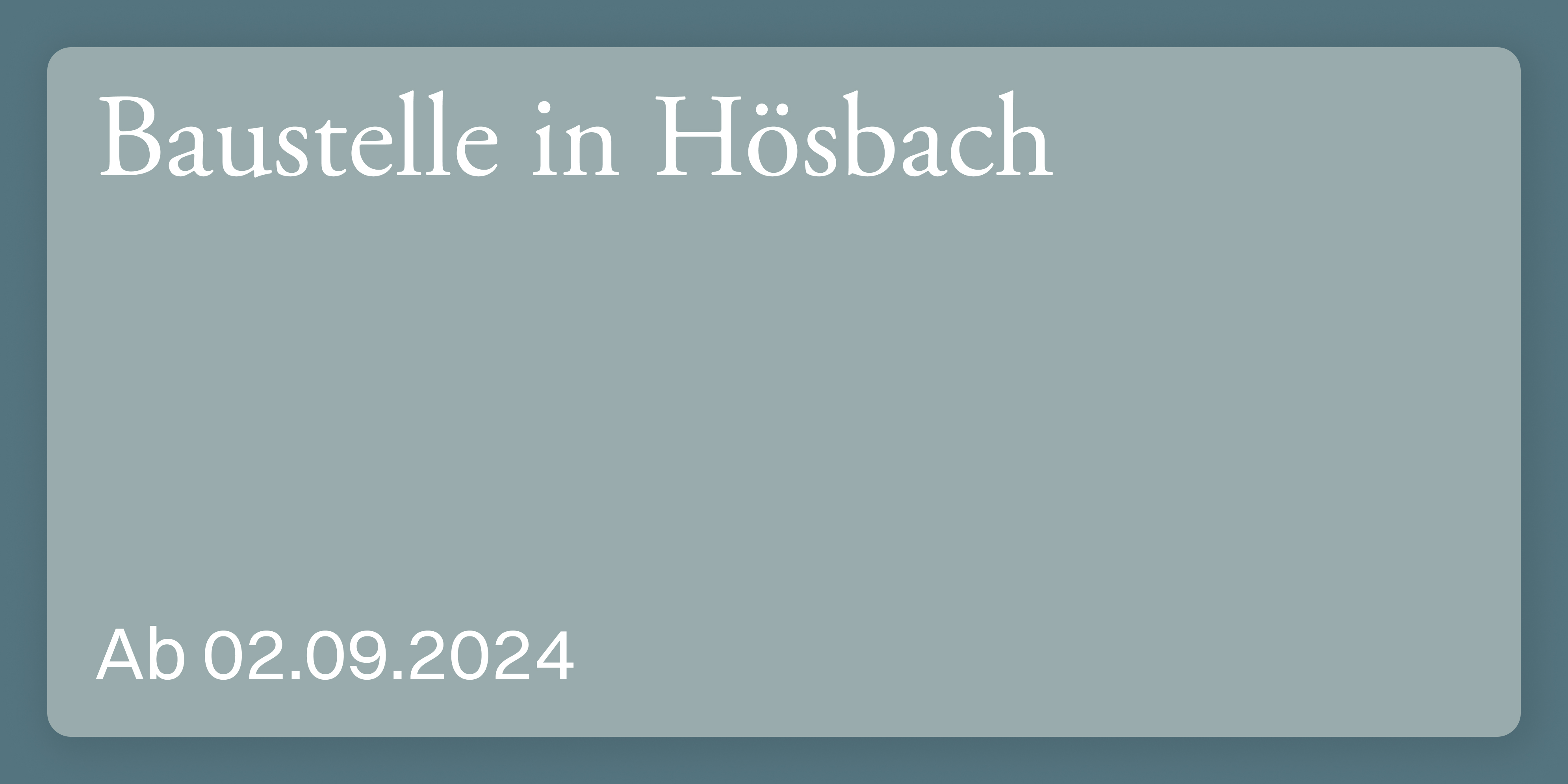 Baustelle in Hösbach